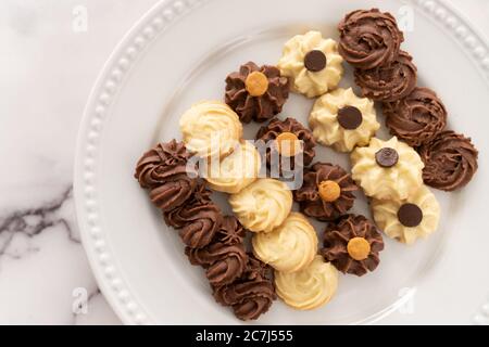 Biscotti al burro di dimensioni ridotte Foto Stock