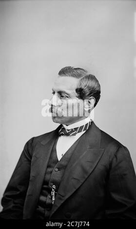 Pierre G.T. Beauregard, Generale, Esercito degli Stati Confederati, Ritratto a mezza lunghezza, Collezione di fotografie della Guerra civile, 1860's. Foto Stock