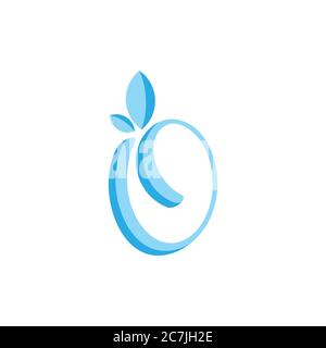 cerchio acqua splash nastro disegno vettore logo Illustrazione Vettoriale