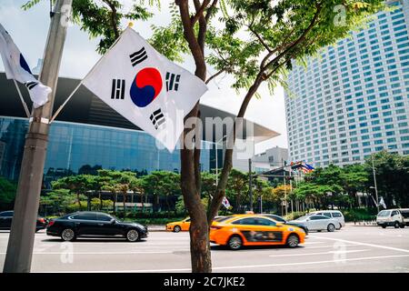 Seoul, Corea - 17 Luglio 2020 : Centro Congressi ed Esposizioni COEX nel quartiere di Gangnam Foto Stock