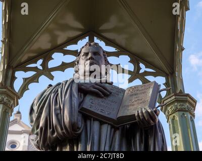 Lutero, Lutherstadt Wittenberg, Patrimonio Mondiale dell'UNESCO, Sassonia-Anhalt, Germania Foto Stock