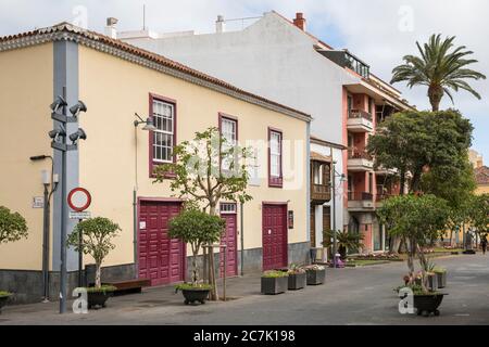 Case in Calle Adelantado, San Cristobal de la Laguna, Tenerife, Isole Canarie, Spagna Foto Stock