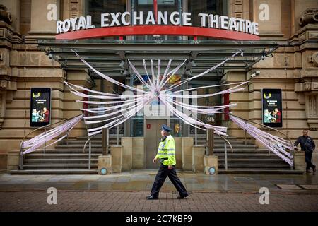 Il Royal Exchange Theatre di Manchester è chiuso a causa della pandemia del Covid 19 Foto Stock