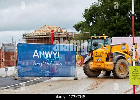 SITO GALLESE DI COSTRUZIONE DI CASE ANWYL A CREWE CHESHIRE Foto Stock