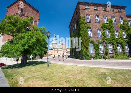 CRACOVIA. POLONIA. Castello di Wawel nel centro di Kraków Foto Stock