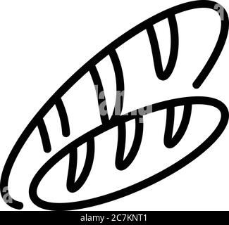 Icona pane per immigrati, stile contorno Illustrazione Vettoriale