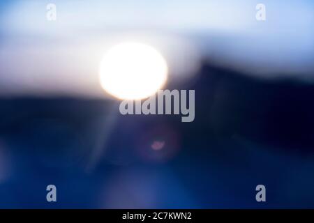 Colpo di sole sfocato Foto Stock