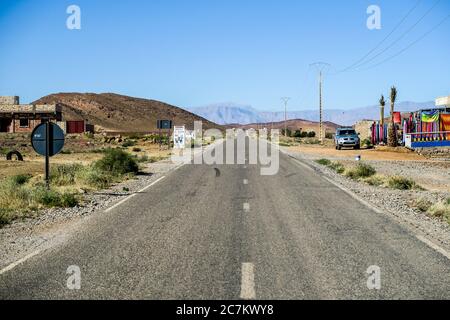 vista delle montagne dell'atlante in marocco, bella foto digitale Foto Stock