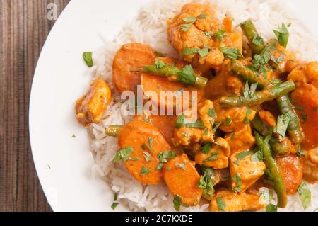 korma di pollo piccante Foto Stock