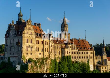 Sigmaringen, BW / Germania - 12 luglio 2020 : veduta del Castello di Hohenzollern a Sigmaringen Foto Stock