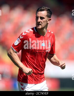 Tom Lockyer di Charlton Athletic durante la partita del campionato Sky Bet alla Valley, Londra. Foto Stock