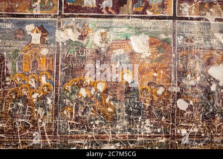 Il Monastero di Sumela si trova nelle montagne Pontiche a sud di Trabzon, nella Turchia settentrionale. Ex monastero greco-ortodosso dedicato alla Vergine Maria, Foto Stock