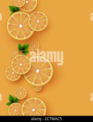 Estate vendita sfondo layout banner decorare con Orange.voucher sconto.modello di illustrazione vettoriale. Illustrazione Vettoriale
