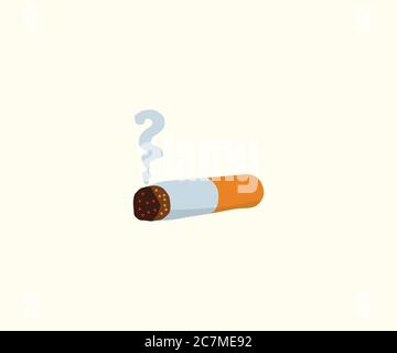 Illustrazione isolata del vettore di sigaretta. Icona sigaretta Illustrazione Vettoriale