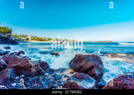 Roches Noires spiaggia a Saint-Gilles-Les-Bains Foto Stock