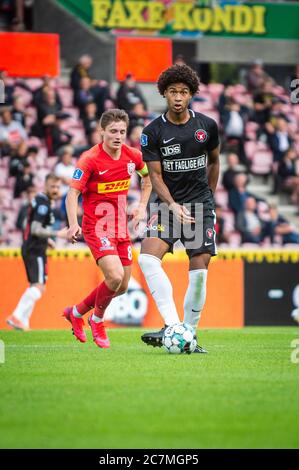 Herning, Danimarca. 17 luglio 2020. Jens-Lys Cajuste (40) del FC Midtjylland visto durante la partita 3F Superliga tra FC Midtjylland e FC Nordsjaelland alla MCH Arena di Herting. (Photo Credit: Gonzales Photo/Alamy Live News Foto Stock