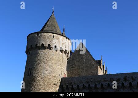 Il castello medievale di Suscinio nella città di Sarzeau, Francia Foto Stock