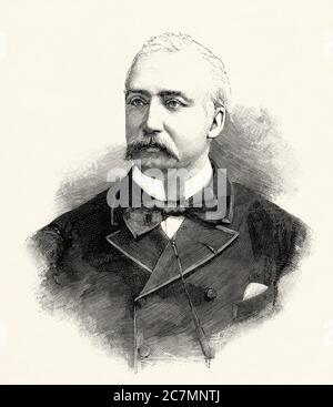 Felix François Faure (1841-1899), presidente della repubblica francese, che morì improvvisamente il 16 febbraio, in Francia. Da la Ilustracion Española y americana 1895 Foto Stock