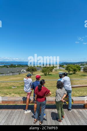 Vista su Taupo e sul lago Taupo, Nuova Zelanda Foto Stock