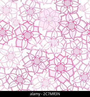 motivo floreale vettoriale senza cuciture con fiori rossi Illustrazione Vettoriale