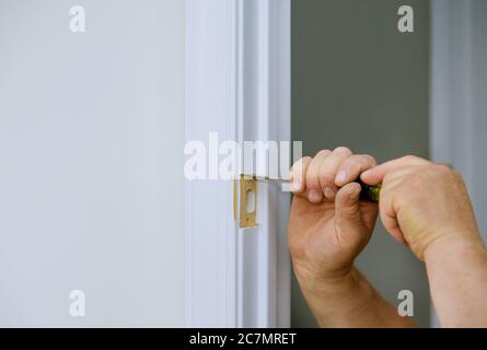 Scalpello per legno foro per il punzone scalpello di lavoro serratura porta Foto Stock