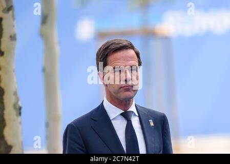 11.07.2018. Bruxelles, Belgio. I leader del mondo arrivando alla NATO (Organizzazione del Trattato del Nord Atlantico) Summit 2018 Foto Stock