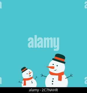 due mans di neve in piano Illustrazione Vettoriale