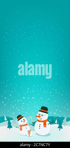 due mans di neve in piano Illustrazione Vettoriale