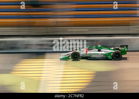 Newton, Iowa, Stati Uniti. 18 luglio 2020. COLTON HERTA (88) degli Stati Uniti pratica per l'Iowa INDYCAR 250s all'autodromo Iowa Speedway a Newton, Iowa. Credit: Walter G Arce Sr Grindstone Medi/ASP/ZUMA Wire/Alamy Live News Foto Stock