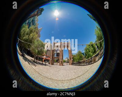 Las Vegas, 17 LUGLIO 2020 - replica del Ponte di Brooklyn del New York New York Casino Foto Stock