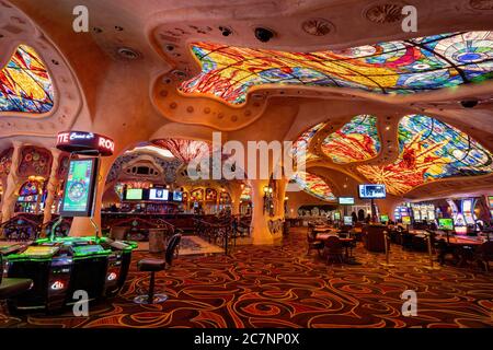 Las Vegas, 14 LUGLIO 2020 - Vista interna del famoso Casinò Sunset Station Foto Stock