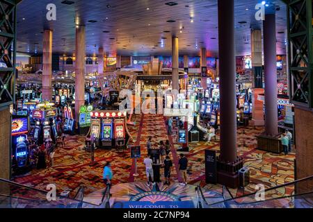 Las Vegas, 17 LUGLIO 2020 - Vista interna del New York New York Hotel & Casino Foto Stock