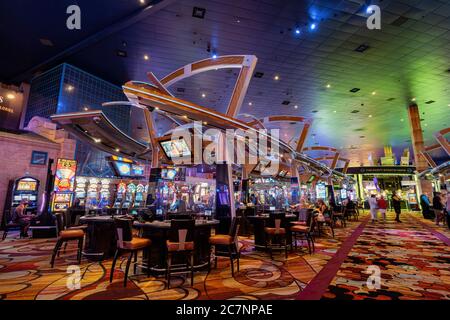 Las Vegas, 17 LUGLIO 2020 - Vista interna del New York New York Hotel & Casino Foto Stock