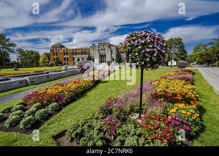 Vista incantevole del Giardino Botanico di Montreal che cattura la bellezza della natura Foto Stock