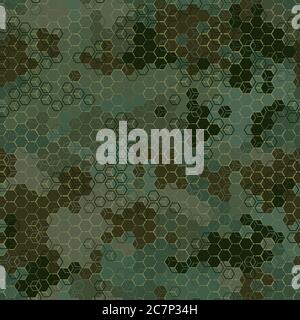 Texture di mimetizzazione militare seamless pattern. Esercito astratta illustrazione vettoriale Illustrazione Vettoriale