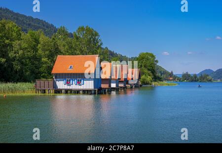 Le case di Bühl, Großer Alpsee, vicino Immenstadt, Oberallgäu, Allgäu, Allgau, Svevia, Baviera, Germania meridionale, Germania, Europa Foto Stock