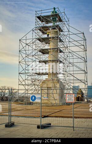 Belgrado / Serbia - 15 febbraio 2020: Ricostruzione del monumento vincitore, simbolo di Belgrado, commemorando la vittoria degli alleati nel primo mondo Wa Foto Stock