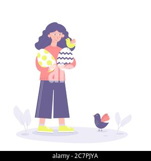 arte del giorno di pasqua Illustrazione Vettoriale