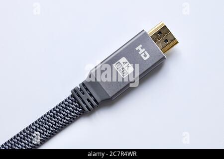 Cavo HDMI 4K Foto Stock