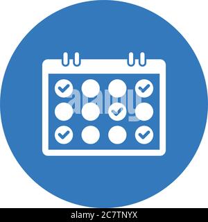 Icona Calendario, programma. Icona bella, meticolosamente progettata. Vettore ben organizzato e modificabile per qualsiasi utilizzo. Illustrazione Vettoriale