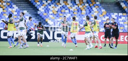 Napoli, Campania, Italia. 9 Feb 2016. Durante la Serie a Italiana Calcio SSC Napoli vs Udinese il 19 luglio 2020 allo stadio San Paolo di Napoli.in foto: CALLAJON Credit: Fabio Sasso/ZUMA Wire/Alamy Live News Foto Stock