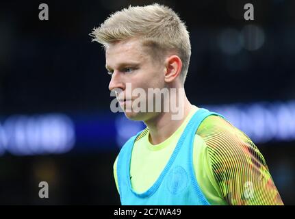 LONDRA, INGHILTERRA - 2 FEBBRAIO 2020: Oleksandr Zinchenko della città raffigurato prima della partita della Premier League 2019/20 tra Tottenham Hotspur e Manchester City allo stadio Tottenham Hotspur. Foto Stock