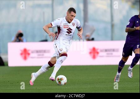 Stadio Artemio Franchi, Firenze, 19 lug 2020, Andrea Belotti del Torino FC in azione durante Fiorentina vs Torino, serie a italiana di calcio - Credit: LM/Matteo Papini/Alamy Live News Foto Stock