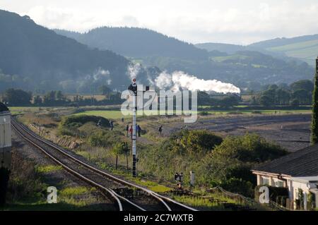 'Odney Manor' in direzione di Minehead dopo aver lasciato Blue Anchor. Foto Stock