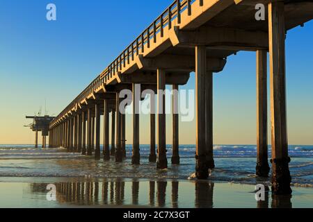 Scripps Pier, La Jolla, San Diego, California, Stati Uniti d'America Foto Stock