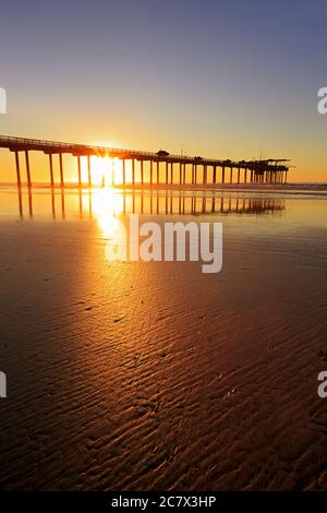 Scripps Pier, La Jolla, San Diego, California, Stati Uniti d'America Foto Stock