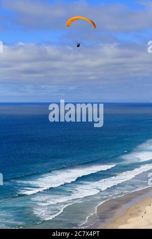 Sorvola la spiaggia di Torrey Pines City (Black's Beach), la Jolla, San Diego, California, USA Foto Stock