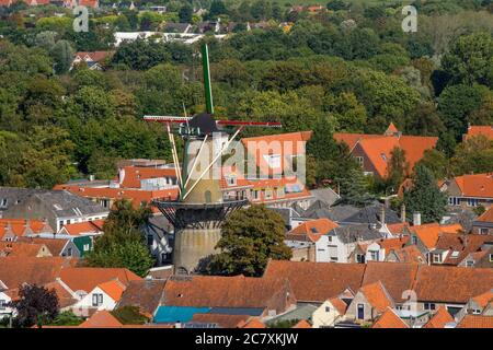 Bellissima città di Zierikzee a Schouwen-Duiveland, Paesi Bassi Foto Stock