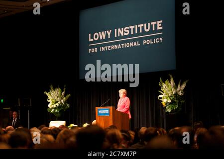 Sua Eccellenza il dottor Angela Merkel, Cancelliere della Repubblica federale di Germania, consegna la Lowy Lecture 2014 al Westin Sydney, 1 Martin Place, Sy Foto Stock