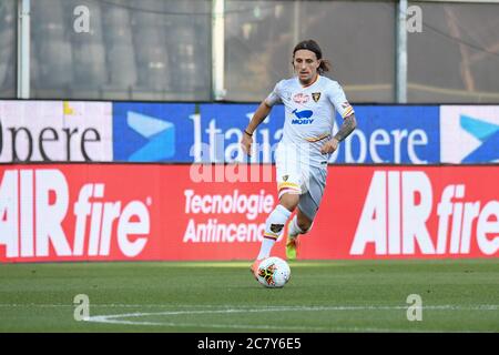 Genova, Italia. 19 luglio 2020. Genova, Italia, 19 lug 2020, JACOPO PETRICIO (Lecce) durante Genova vs Lecce - serie italiana UNA partita di calcio - Credit: LM/Danilo Vigo Credit: Danilo Vigo/LPS/ZUMA Wire/Alamy Live News Foto Stock